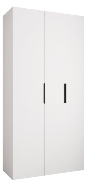 Gardróbszekrény Hartford 573, Laminált forgácslap, 246x120x42cm, Fekete, Fehér