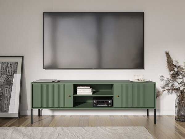 TV szekrény/asztal Isae TV (zöld + fekete). Akció -23%