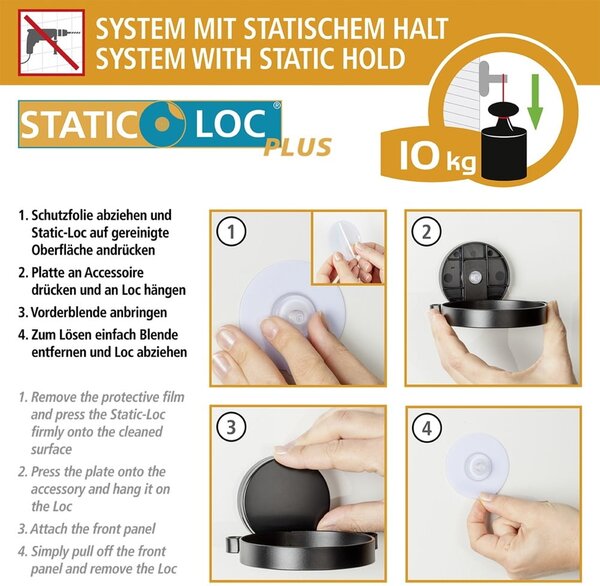 Pavia 2 db fekete törölközőtartó akasztó - Wenko