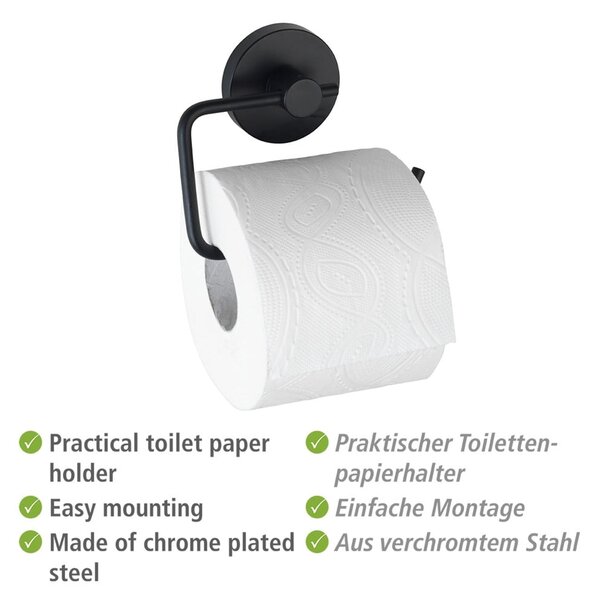 Vacuum-Loc® Milazzo fekete wc-papír tartó - Wenko