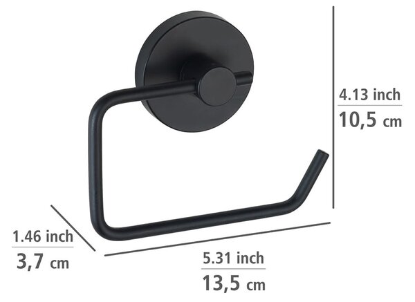 Vacuum-Loc® Milazzo fekete wc-papír tartó - Wenko
