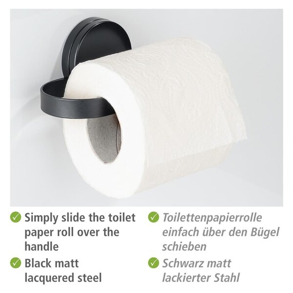 Static-Loc® Pavia fekete wc-papír tartó - Wenko