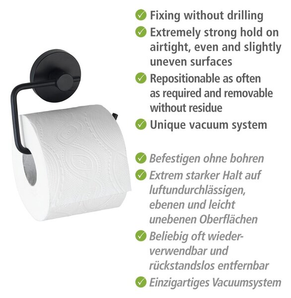 Vacuum-Loc® Milazzo fekete wc-papír tartó - Wenko