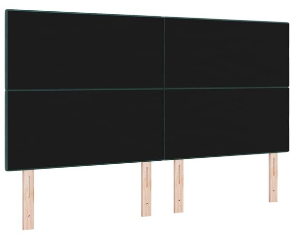 VidaXL LED ágytámla LED szalagokkal Zöld 180 cm Bársony