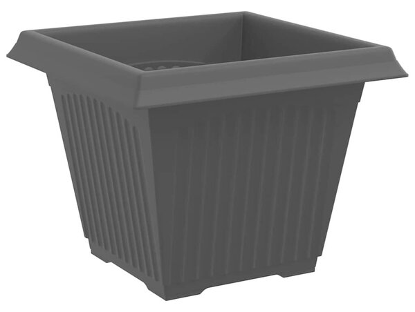 VidaXL Növénycserép 6 pcs Fekete 38 x 38 x 30 cm Műanyag