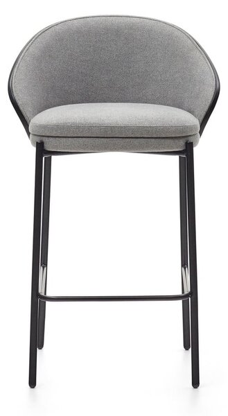 Fekete-szürke bárszék (ülésmagasság 65 cm) Eamy – Kave Home