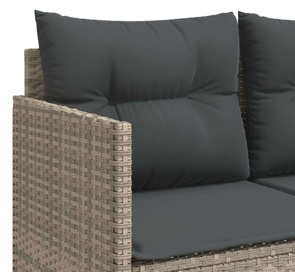 VidaXL Polyrattan Kerti Ülőgarnitúra - 5 részes, Világosszürke