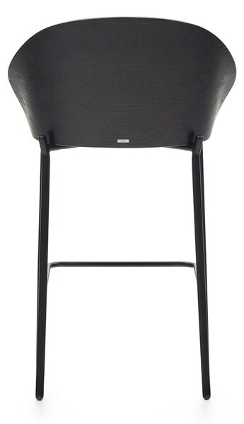 Fekete-szürke bárszék (ülésmagasság 65 cm) Eamy – Kave Home