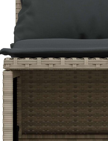 VidaXL Polyrattan Kerti Ülőgarnitúra - 5 részes, Világosszürke