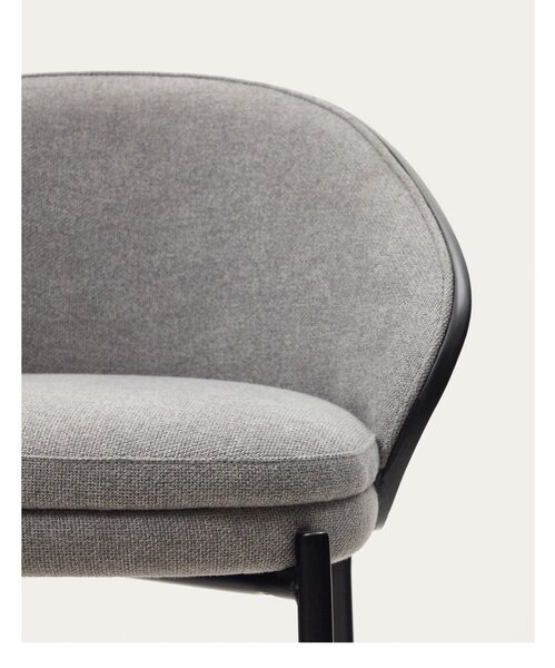 Fekete-szürke bárszék (ülésmagasság 65 cm) Eamy – Kave Home