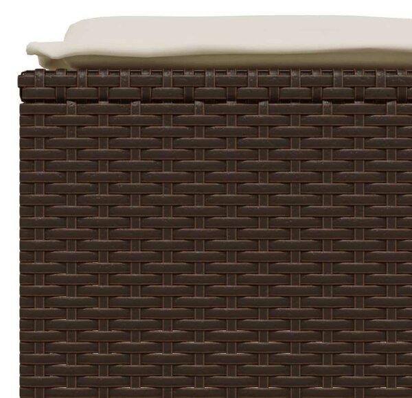 VidaXL 5 részes barna polyrattan kerti ülőgarnitúra párnával