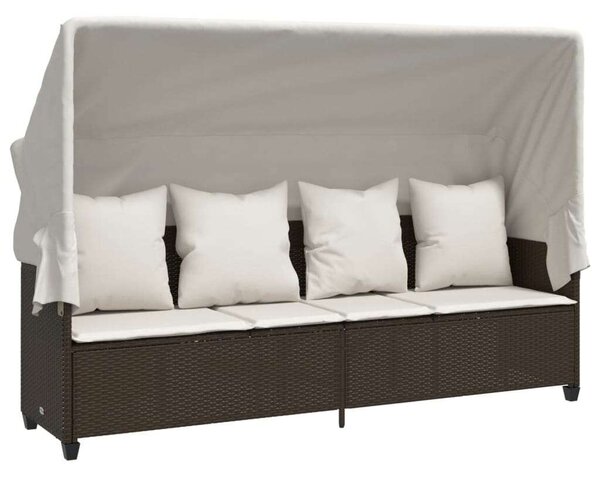 VidaXL 5 Részes Polyrattan Kerti Ülőgarnitúra - Barna