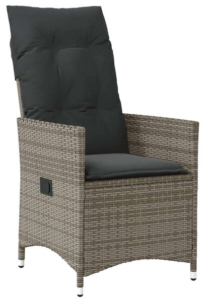 VidaXL - 5 Részes Kerti Étkezőgarnitúra - Polyrattan - Szürke