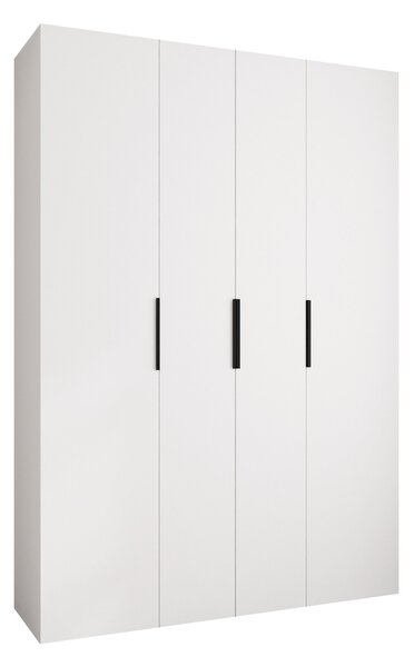 Gardróbszekrény Hartford 574, Laminált forgácslap, 246x170x42cm, Fekete, Fehér
