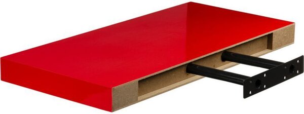Fali polc STILISTA® Volato Piros fényes 100 cm
