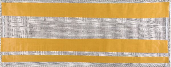 Krémszínű pamut lépcsőszőnyeg szett 16 db-os 25x65 cm Versace Bej – Vitaus