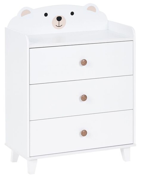 Háromfiókos komód MIMILI 79 cm Fehér