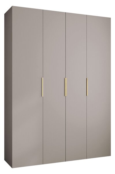Gardróbszekrény Hartford 574, Laminált forgácslap, 246x180x42cm, Kasmír, Aranysárga