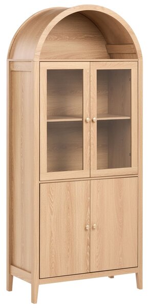Üveges vitrin MONTREAL 78 cm Világosbarna