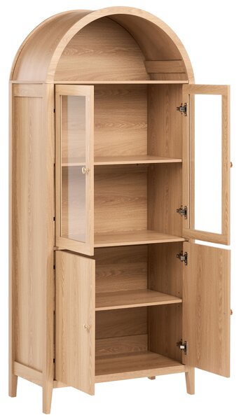 Üveges vitrin MONTREAL 78 cm Világosbarna