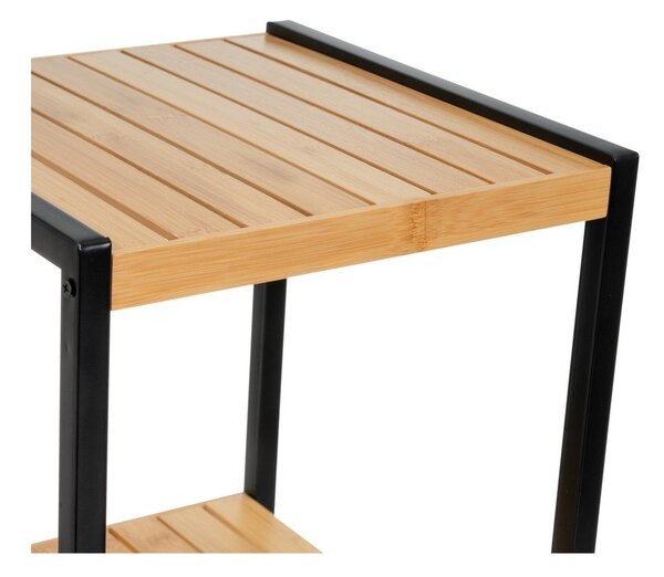 Fekete-natúr színű bambusz polcos állvány 30x70 cm – Casa Selección