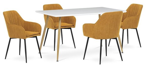 Étkezőasztal 140×80 cm, MDF, Fehér. HT-W1214 WT