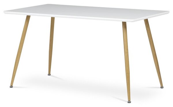 Étkezőasztal 140×80 cm, MDF, Fehér. HT-W1214 WT