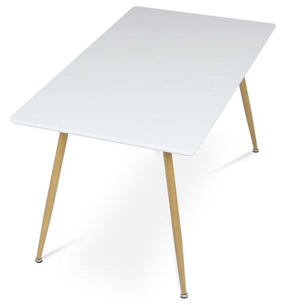 Étkezőasztal 140×80 cm, MDF, Fehér. HT-W1214 WT