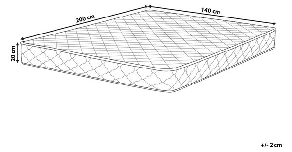 Zsebrugós matrac FLEX DUO PLUS H3/4 kemény H2/3 közepes 140 x 200 cm