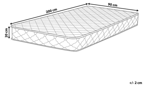 Zsebrugós matrac FLEX DUO PLUS H3/4 kemény H2/3 közepes 90 x 200 cm