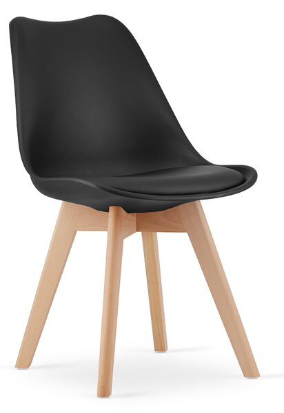 Étkezőasztal szett: NP 80×80 cm artisan/fekete + 4 db OSLO szék fekete/natúr láb