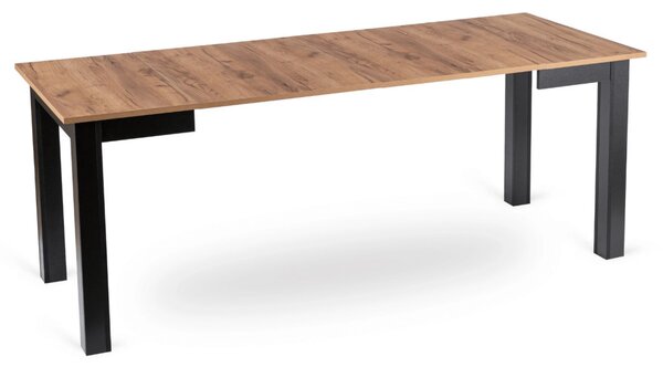 Kihúzható étkezőasztal 80–200 cm méretben, craft tölgy/fekete színben BEN