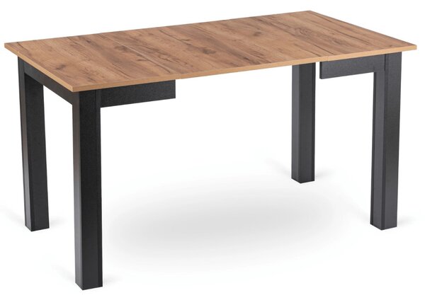 Kihúzható étkezőasztal 80–200 cm méretben, craft tölgy/fekete színben BEN