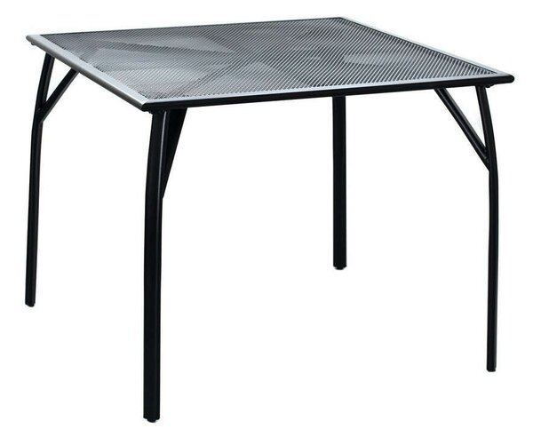Rojaplast Benevento fém kerti bútor szett, 4 db székkel, fekete