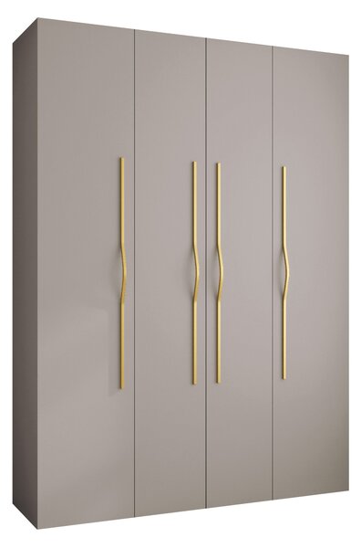 Gardróbszekrény Hartford 564, Laminált forgácslap, 246x180x42cm, Kasmír, Aranysárga