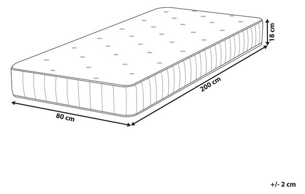 Zsebrugós matrac FLEX DUO PLUS H3/4 kemény H2/3 közepes 80 x 200 cm