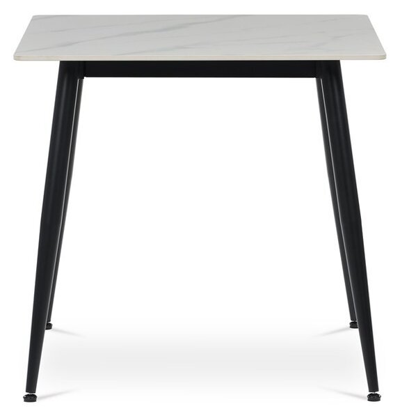 Étkezőasztal 80×80 cm, Kerámia Márvány Lappal. HT-398M WT
