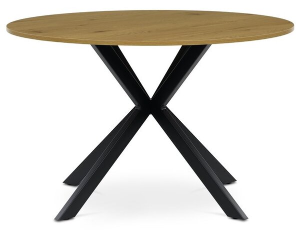 Kerek Étkezőasztal 120×120 cm, MDF, Vad Tölgy. HT-F4120 OAK