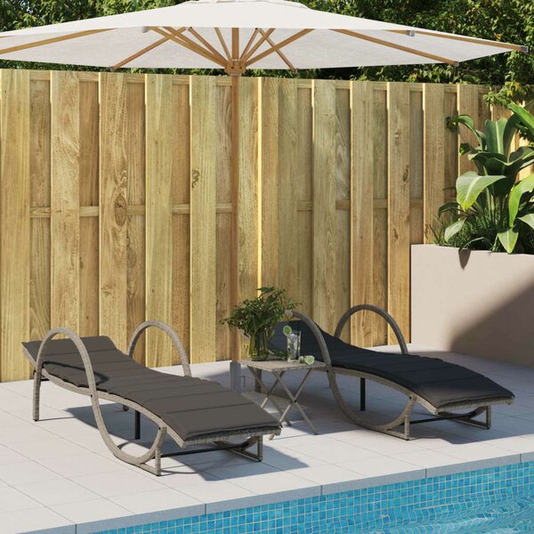 VidaXL Napozóágy - Polyrattan - 199cm