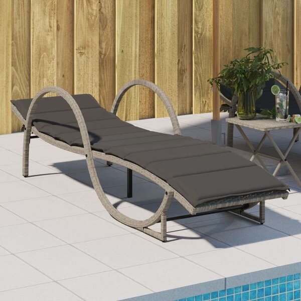 VidaXL Napozóágy - Polyrattan - 199cm