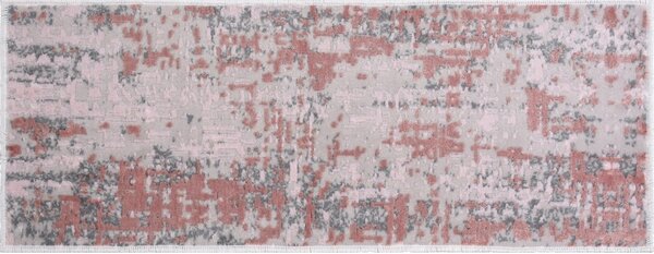 Rózsaszín-szürke pamut lépcsőszőnyeg szett 16 db-os 25x65 cm Milano Pembe – Vitaus