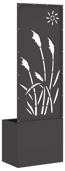 VidaXL Kerti paraván fekete perforált 50 x 140 cm