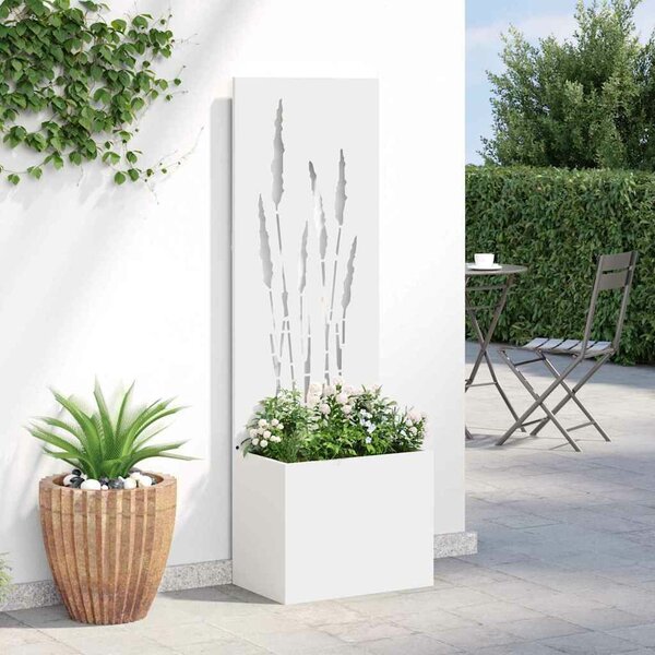 VidaXL Áttört fehér kerti paraván 50 x 140 cm