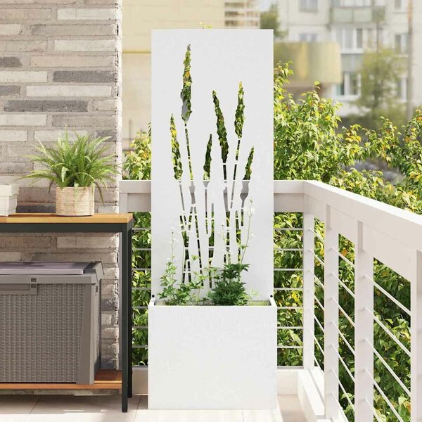 VidaXL Áttört fehér kerti paraván 50 x 140 cm