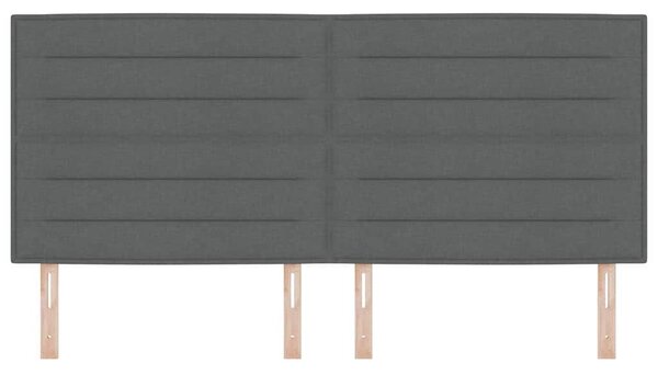VidaXL LED-es fejvég LED szalaggal, sötétszürke, 200 cm, poliészter