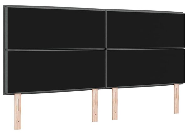 VidaXL LED-es fejvég LED szalaggal, sötétszürke, 200 cm, poliészter