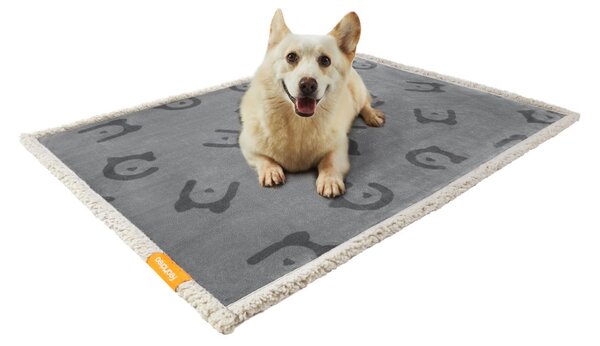 Feandrea vízálló kutyatakaró sherpa fleece anyagból szürke 101 x 73 cm