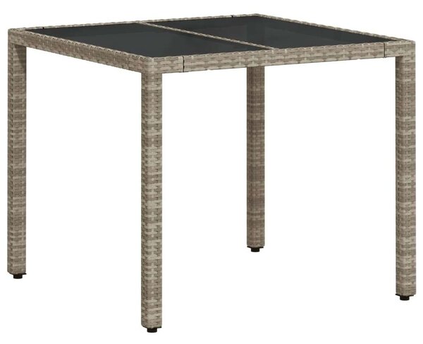 VidaXL Kerti Étkezőgarnitúra - 3 részes - Polyrattan - Szürke