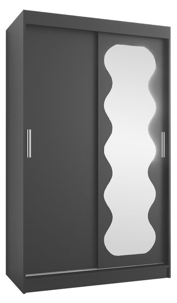 Gardróbszekrény Hartford 578, Laminált forgácslap, 200x120x62cm, Fekete