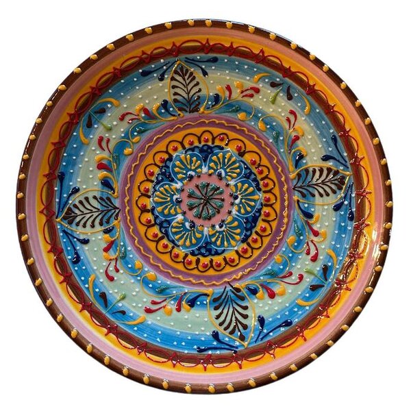 Barna lapos tányér 26 cm – "surtido color"